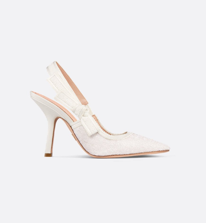 Escarpin slingback blanc