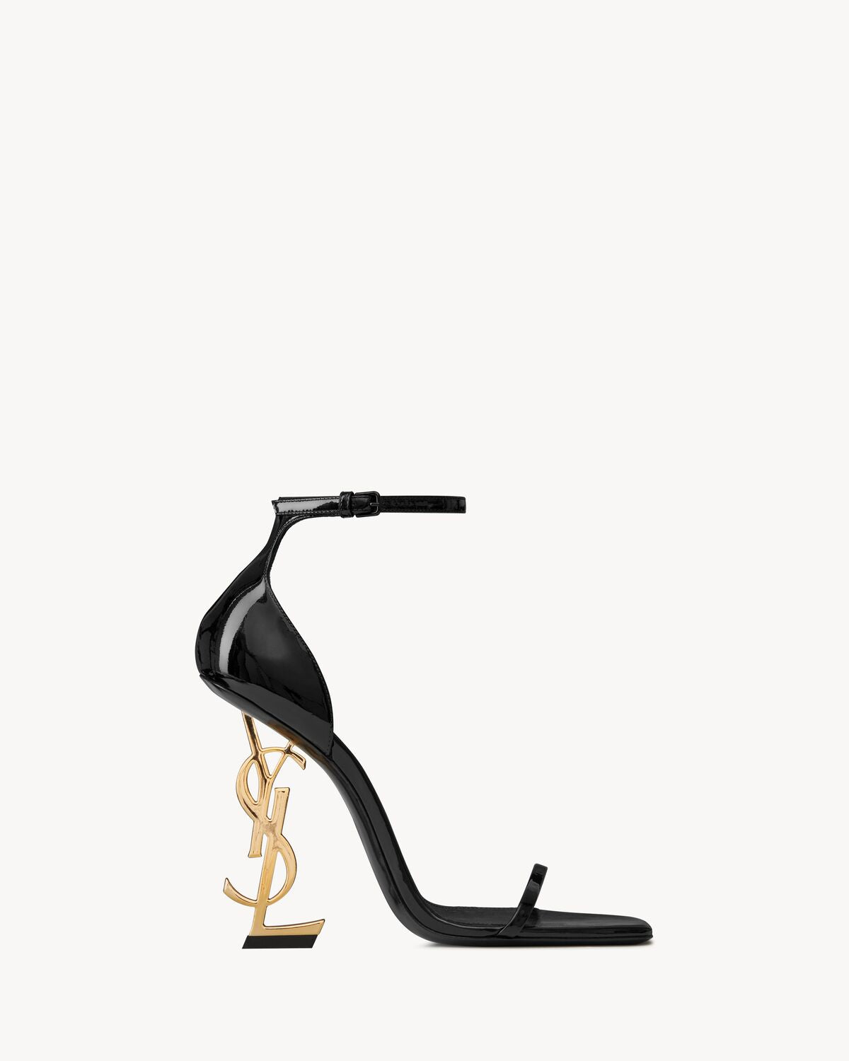 Opyum sandales or en cuir verni