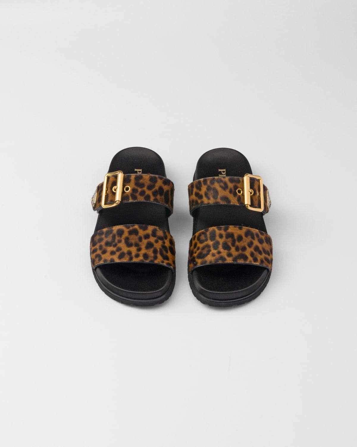 Mules en cuir imprimé