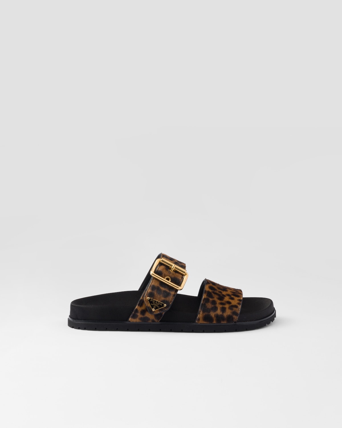 Mules en cuir imprimé