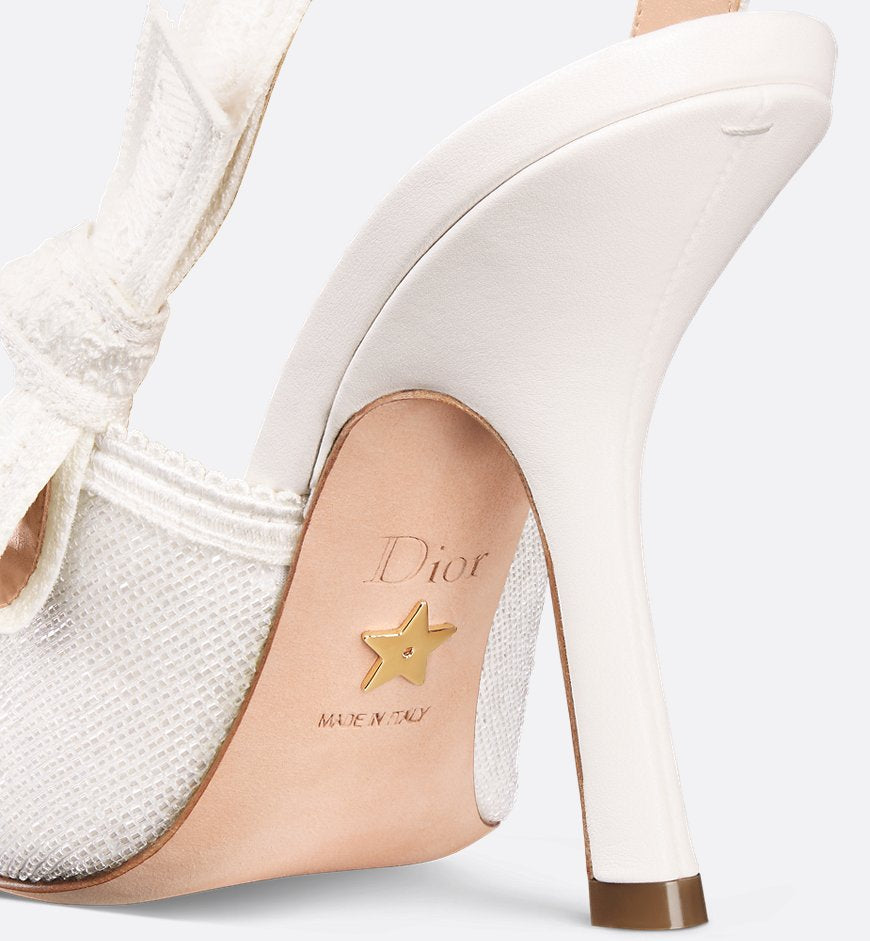 Escarpin slingback blanc