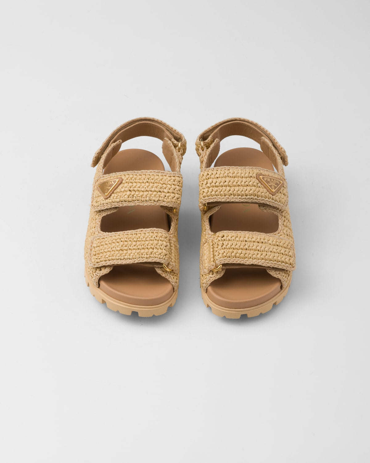 Sandales en crochet beige