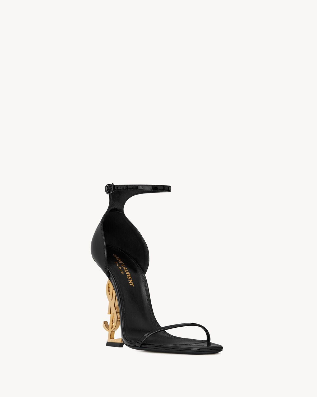 Opyum sandales or en cuir verni