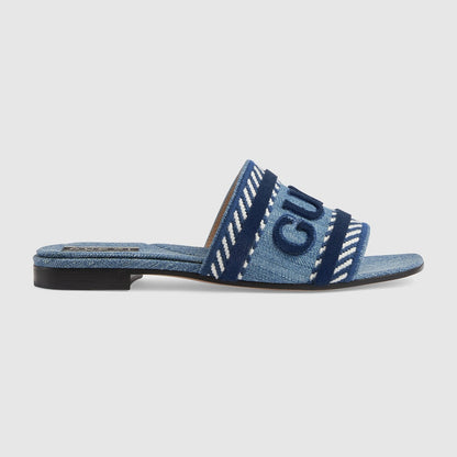 Mules avec inscription pour femme