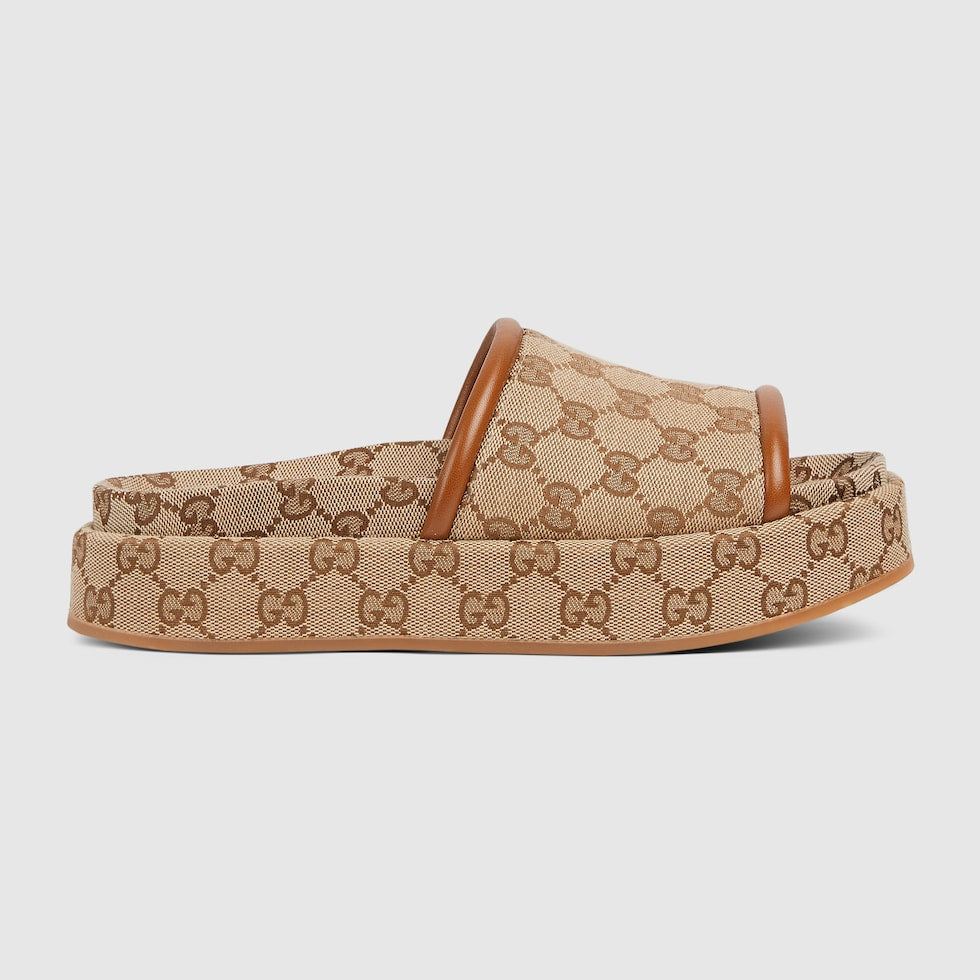 Sandales GG compensées pour femme