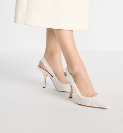 Escarpin slingback blanc