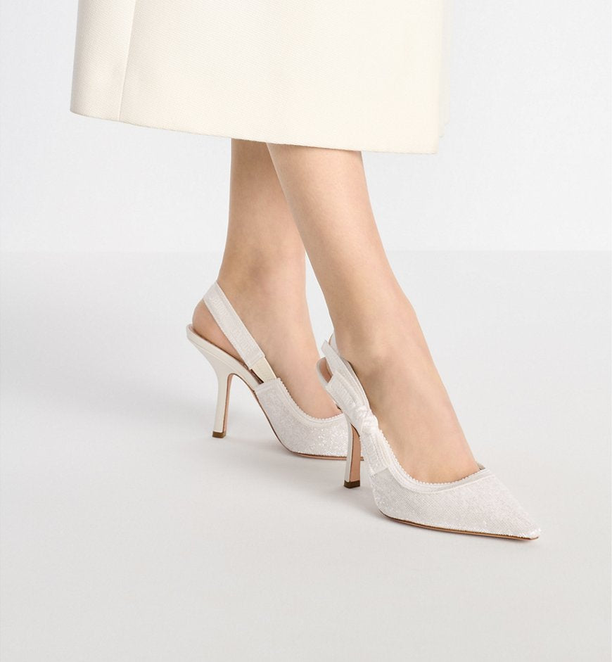 Escarpin slingback blanc