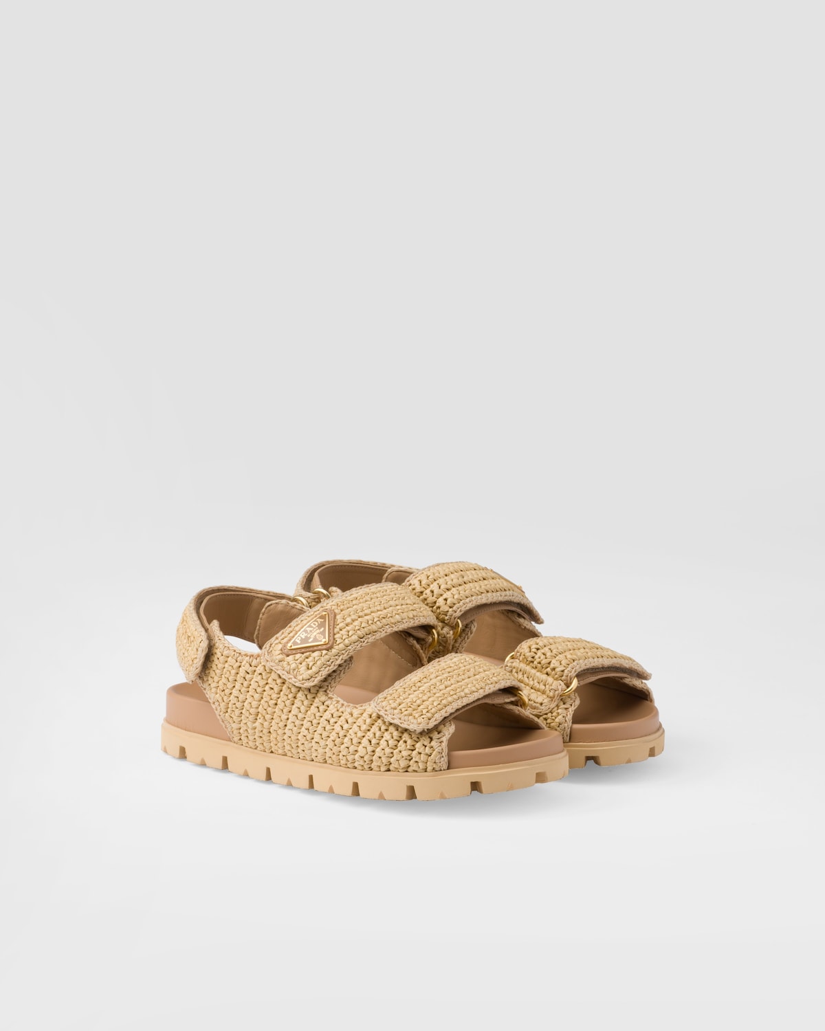 Sandales en crochet beige