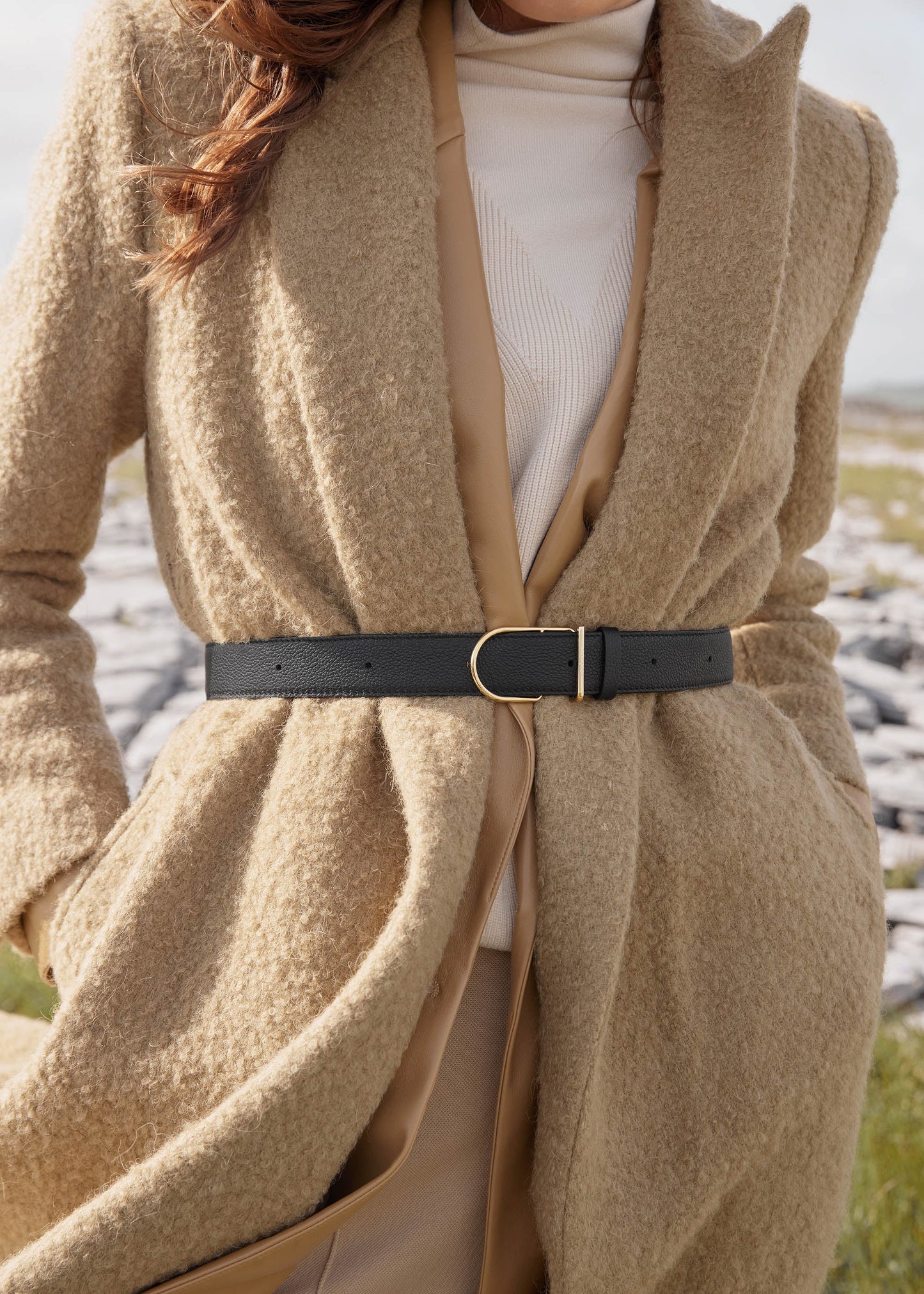 Ceinture Large Umi - Noir Grainé