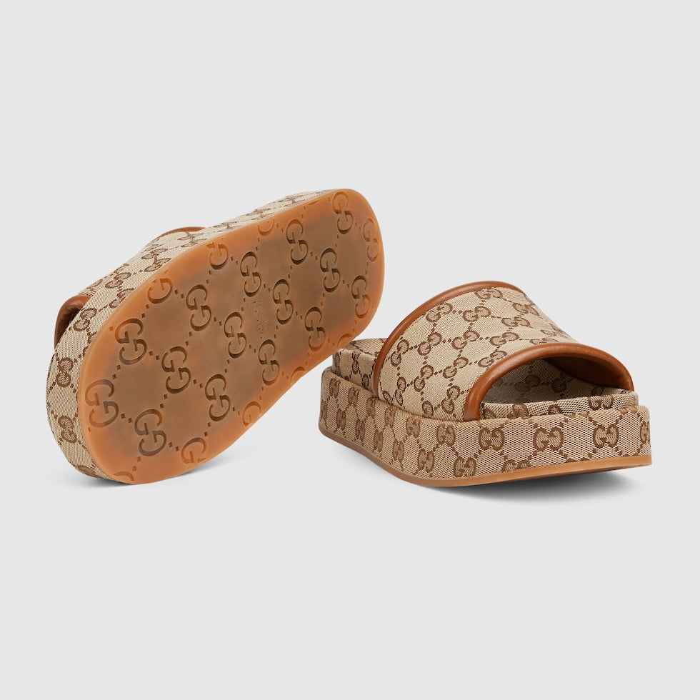 Sandales GG compensées pour femme
