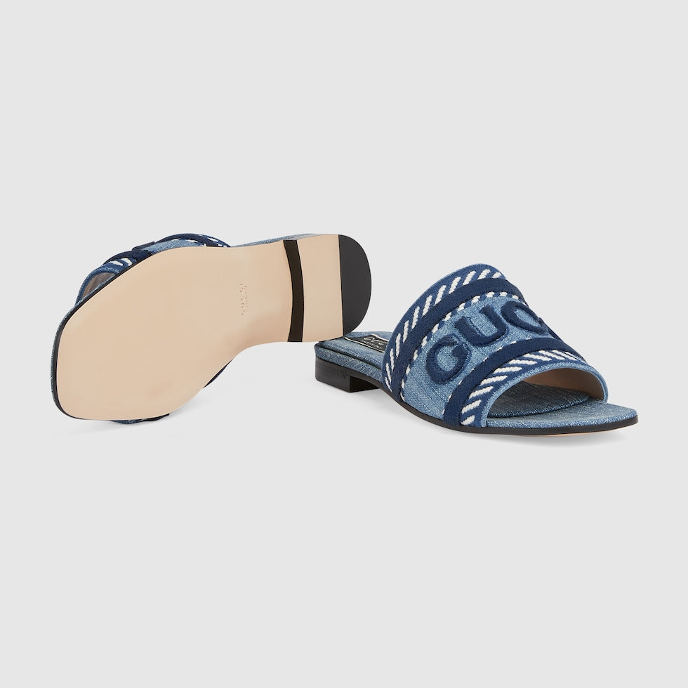 Mules avec inscription pour femme