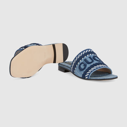 Mules avec inscription pour femme