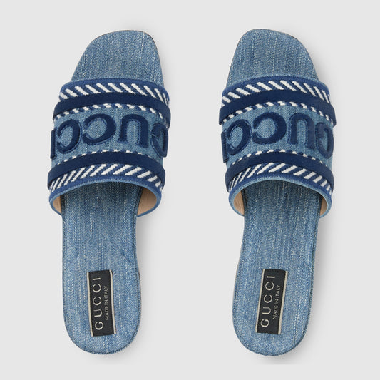 Mules avec inscription pour femme