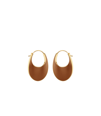 Créoles Slim Éole - Cuir Camel