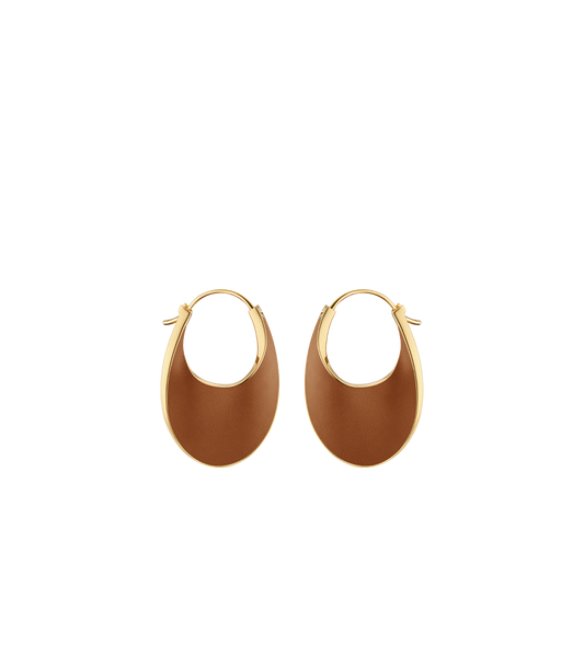Créoles Slim Éole - Cuir Camel