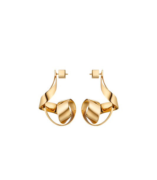 Boucles d’oreilles Spirales Éole - Dorée à l’or 24 carats
